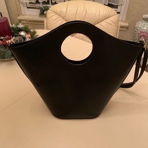 Faux Leather Bucket Purse.